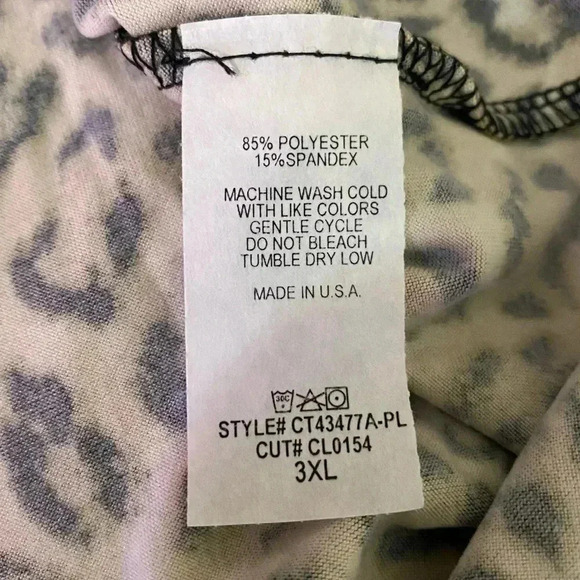 Celeste women’s leopard print top 3XL laced detail half  sleeves - Picture 7 of 8